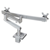 Elevate Dual Monitor Arm 61 - 2×9 kg, gas spring, dual bar, silv